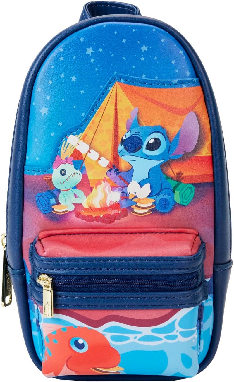Loungefly Loungefly Disney Stitch Camping Cuties Mini Backpack Pencil Case - Image 1