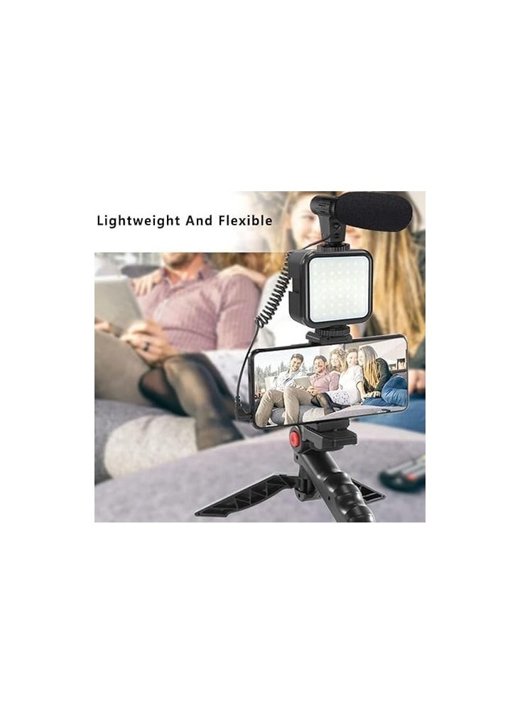 Generic Professional Video Studio Kit for Premium Smartphones and Cameras with Microphone, LED Light, and Starter Kit Compatible with YouTube, TikTok, and Content Creators  - Image 4