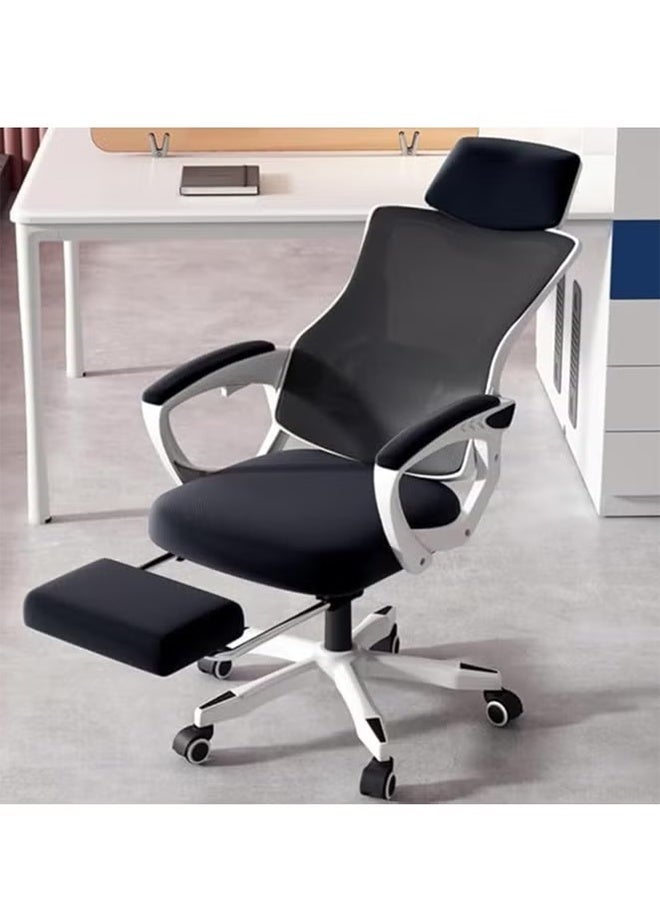 Multi-Functional Ergonomic Chair, Computer Chair with Extendable Footrest, Adjustable Backrest and Lumbar Support, Breathable Design, Suitable for Home and Office Use Gaming Chair, Study Chair, Writing Chair, Work Chair
