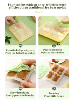 Ssovi Little Bear Ice Cube Mold Silicone Ice Grid Household Internet Celebrity Ice Cream Ice Cream Ice Hockey Ice Box Ice Mold  - Image 5