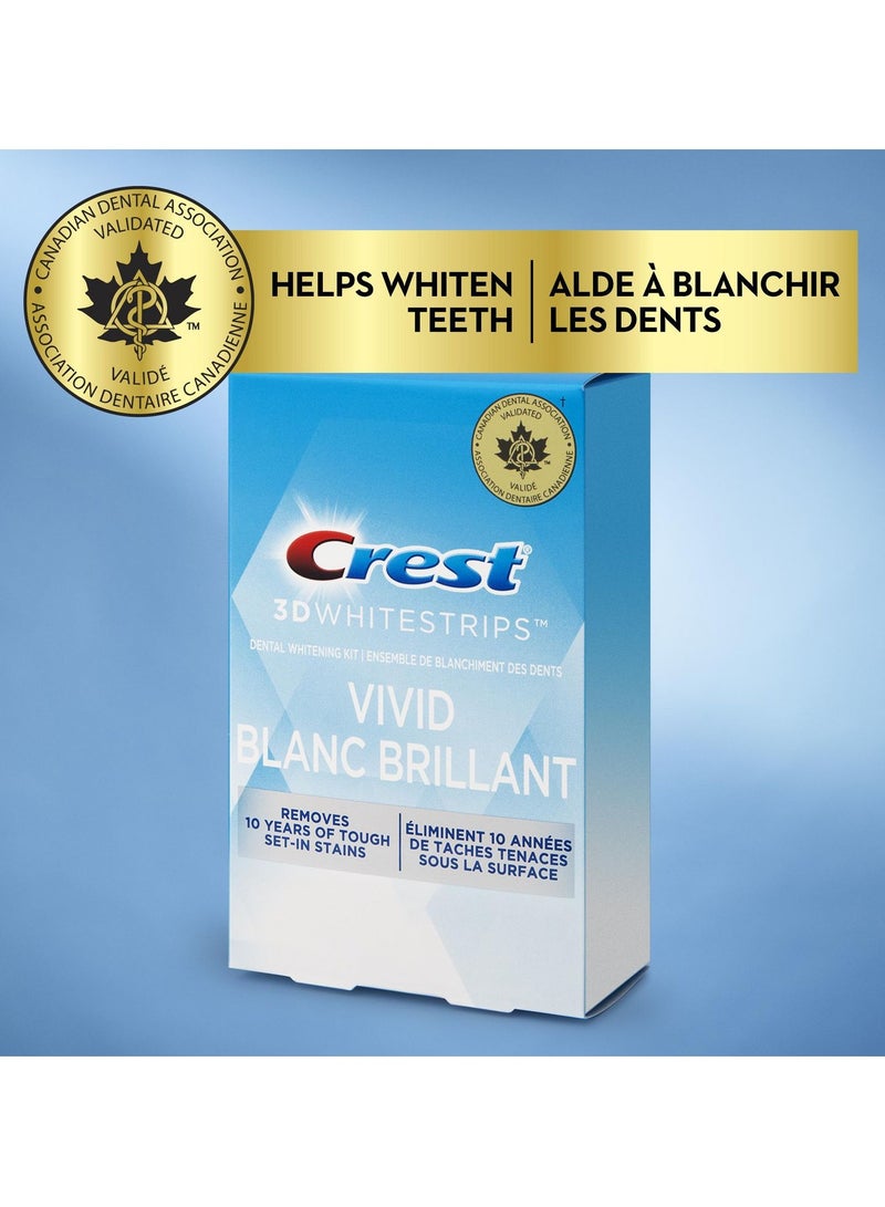 Crest 3DWhitestrips Classic Vivid Teeth Whitening Kit 10 Treatments, 20 Individual Strips - Image 2