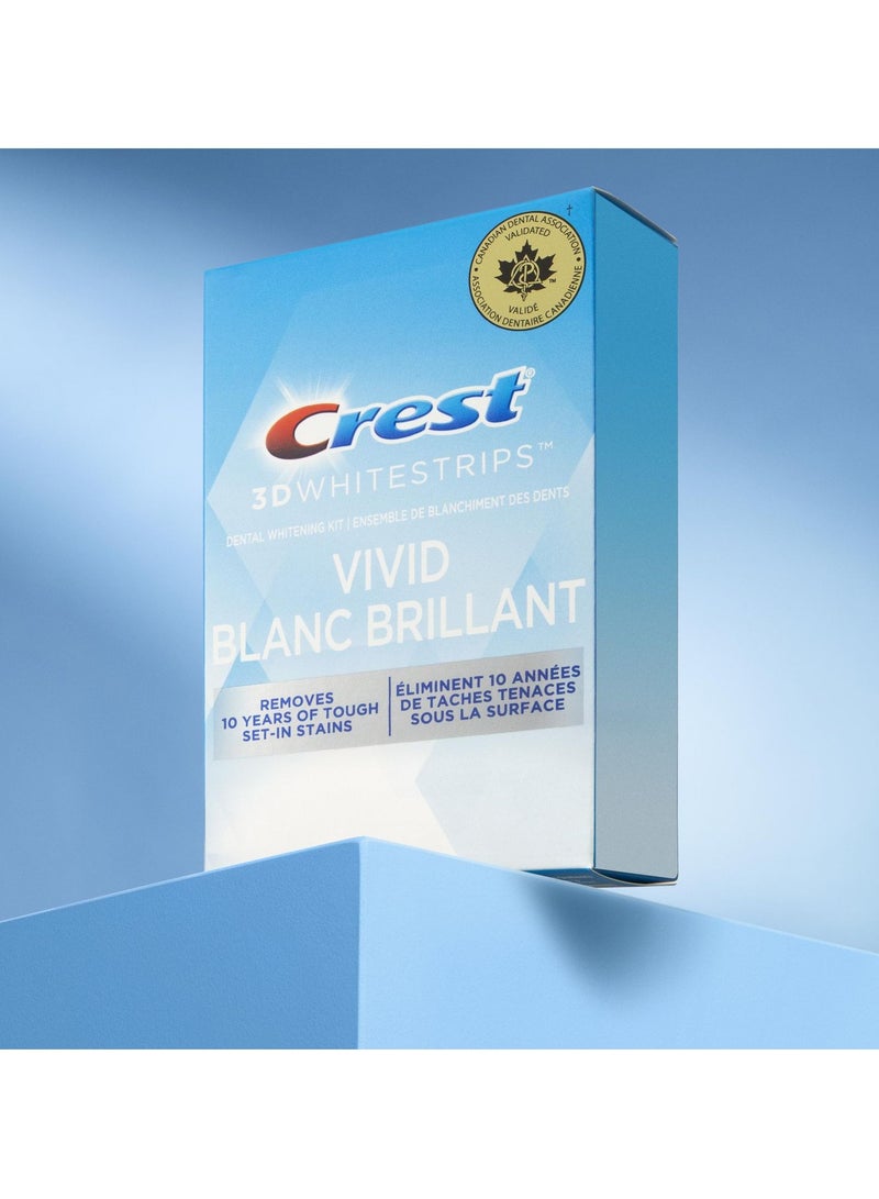 Crest 3DWhitestrips Classic Vivid Teeth Whitening Kit 10 Treatments, 20 Individual Strips - Image 3