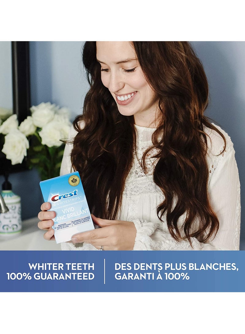 Crest 3DWhitestrips Classic Vivid Teeth Whitening Kit 10 Treatments, 20 Individual Strips - Image 5