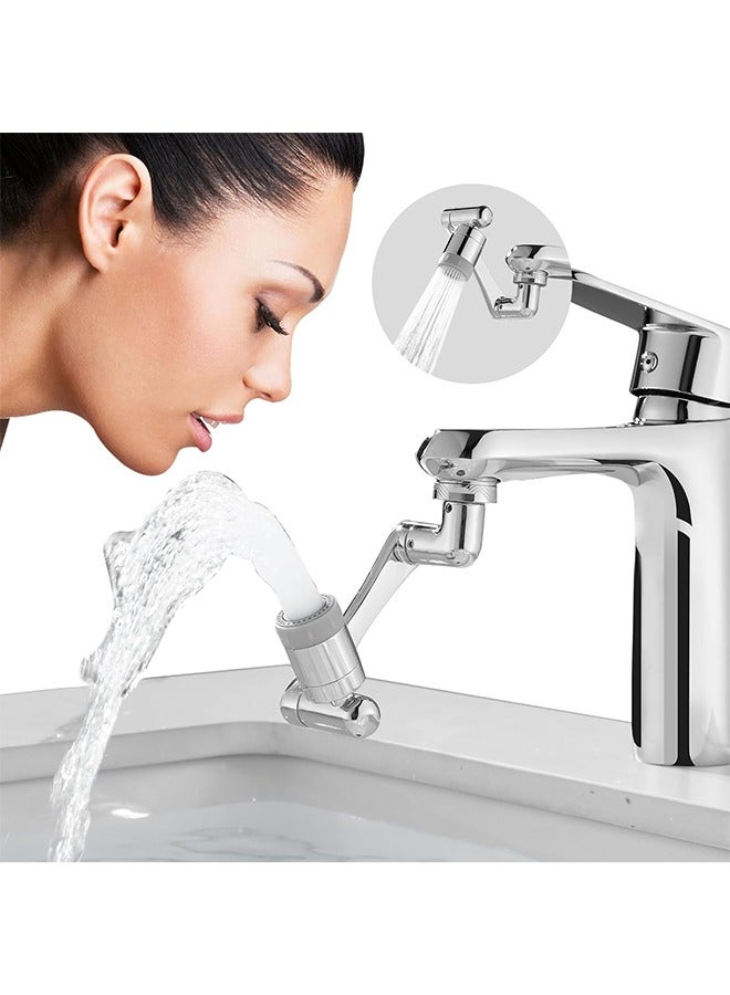 1080° Swivel Faucet-Extender Sink-Aerator - 2 Mode Splash Water Filter Extension, Kitchen Bathroom 360° Rotatable Spray Attachment, Multifunctional Universal Robotic Arm -Wash Hand/Hair/Face  - Image 1