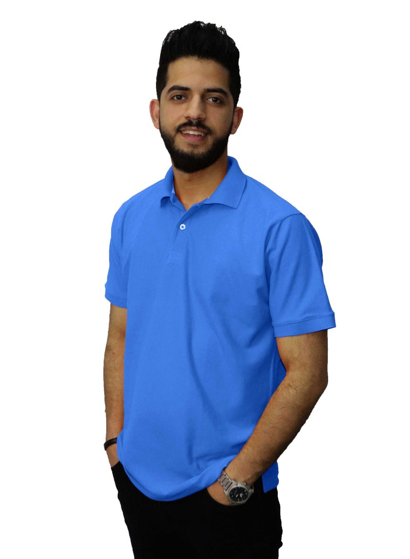 OneHand Casual Polo T-Shirt Cotton - blue sky - Image 1