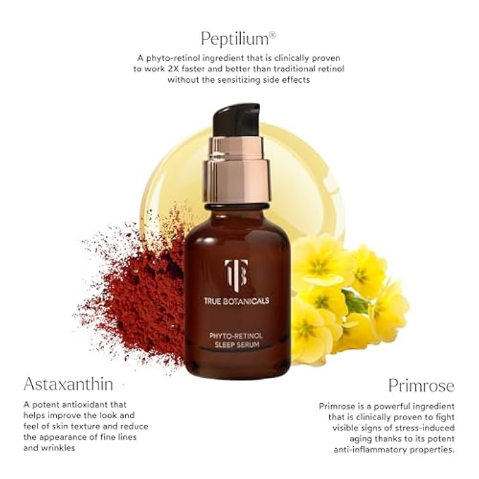 True Botanicals Phyto Retinol Sleep Serum | Nightly Anti-Aging Serum | Retinol Alternative | Targets & Reduces Fine Lines & Wrinkles | Dermatologist Tested, All Natural, Vegan | 1 fl oz | 30 ml - Image 2