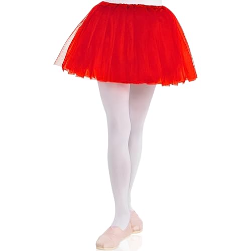 Amscan تنورة توتو حمراء زاهية للأطفال - مقاس واحد، 1 قطعة - زي مثالي للفعاليات والحفلات - Image 1