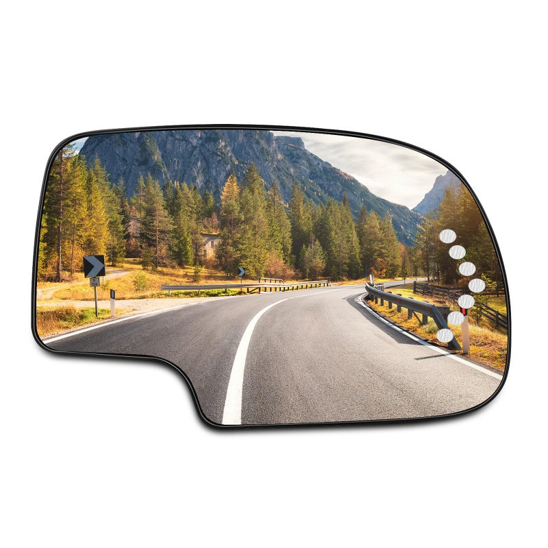 SCITOO Exterior Side Mirror Glass for 20032007 For Cadillac Escalade For Chevy Avalanche Silverado Suburban Tahoe For GMC Sierra Yukon Replacement Passenger Right Power Heated Signal GM1325102
