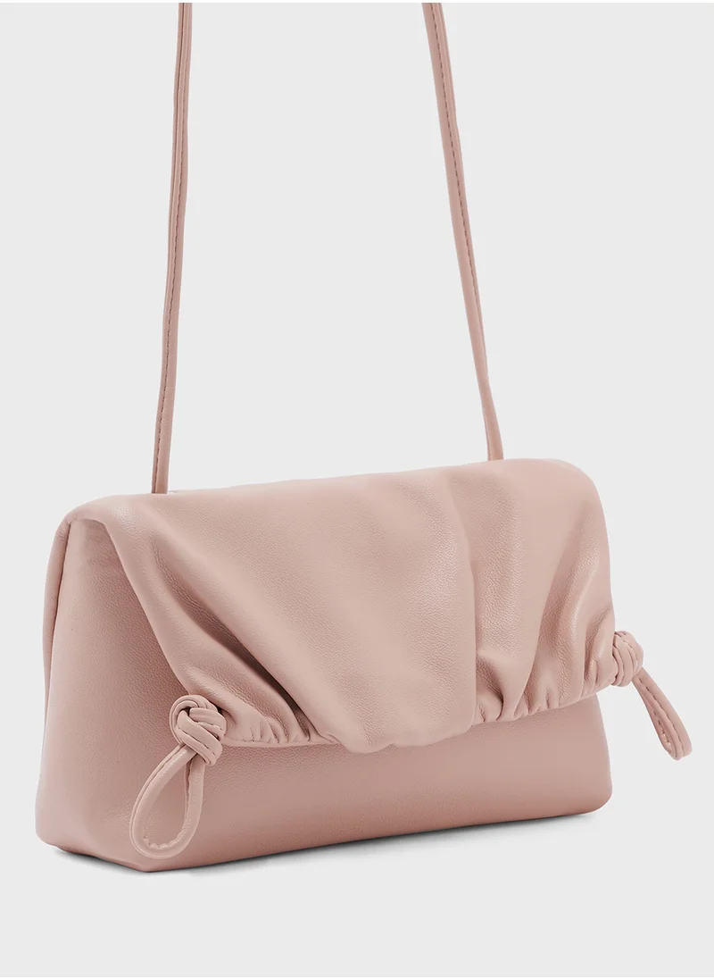 ايلا Ruched Detail Crossbody Bag