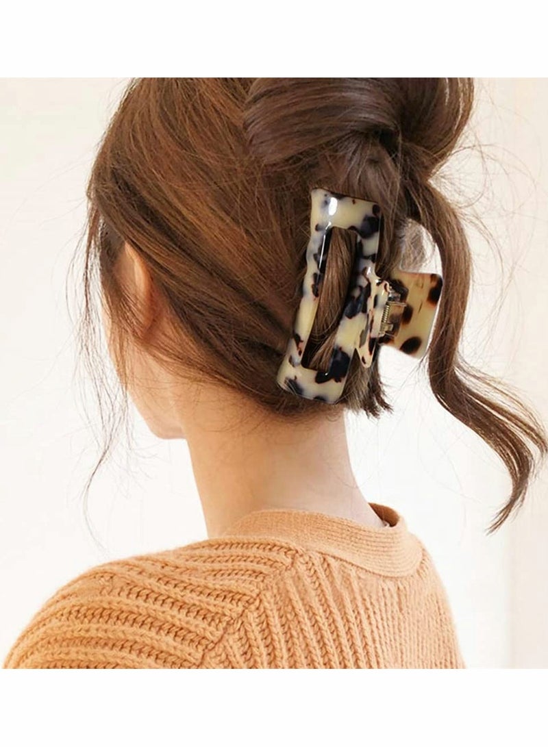 Hair Clips 2 Color Big Claw 3.35 Inch for Women Girls Thin Design Leopard Print Strong Hold Thick - Image 4