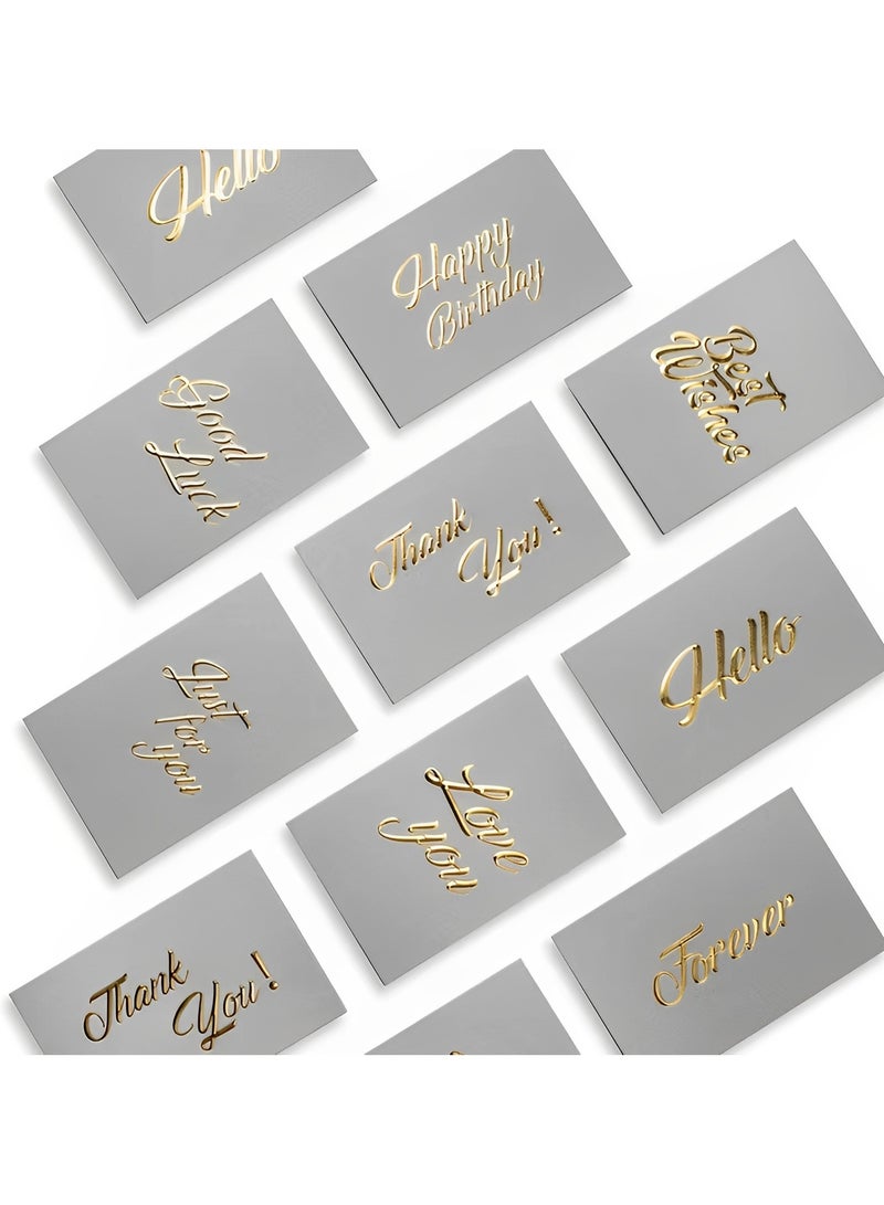 BenQuand Premium Good Luck Card with Gold Embossing，Luxury Grey Good Luck to You Card With Envelope And Seal - Gift for Boyfriend,Mum,Daddy - Postcard  - Image 4