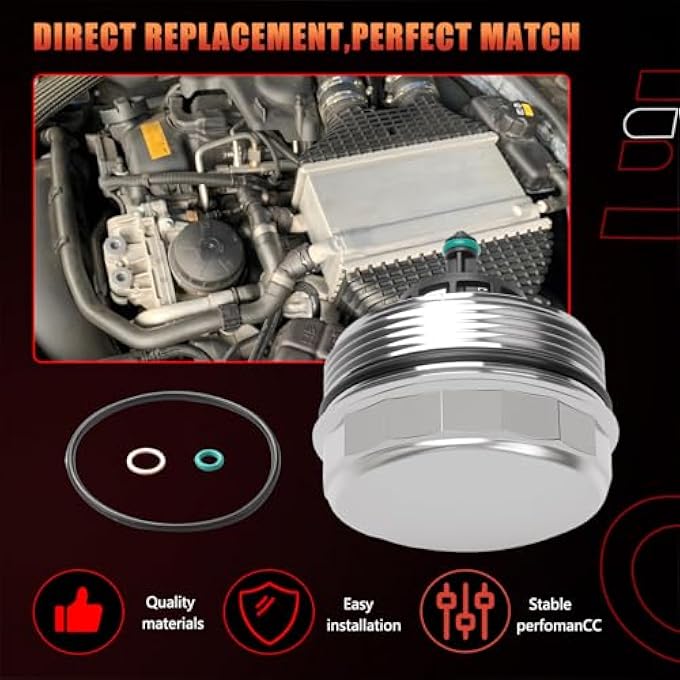 Dtomi Aluminium Oil Filter Housing Cover Cap Compatible With BMW Vehicle N52 N20 N54 N55 323i 525i 128i 325Xi 328Xi 330Xi 335Xi 525Xi 528Xi 530Xi 535Xi 740Li X3 X5 X6 20062016 Replace 11427525334 917056 - Image 5