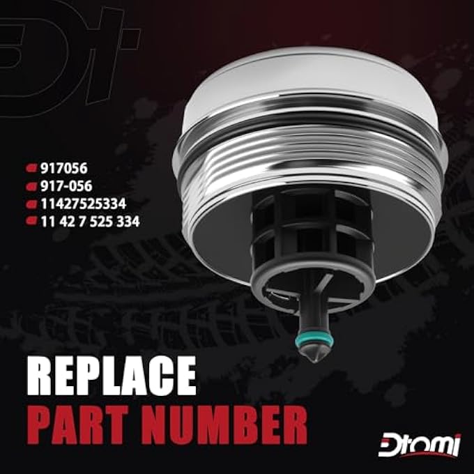 Dtomi Aluminium Oil Filter Housing Cover Cap Compatible With BMW Vehicle N52 N20 N54 N55 323i 525i 128i 325Xi 328Xi 330Xi 335Xi 525Xi 528Xi 530Xi 535Xi 740Li X3 X5 X6 20062016 Replace 11427525334 917056 - Image 3