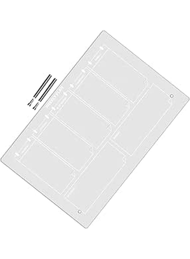 Whiteboard Marker and Push Pins Acrylic Dry Erase Memo Planning Board for Office Home - Image 1