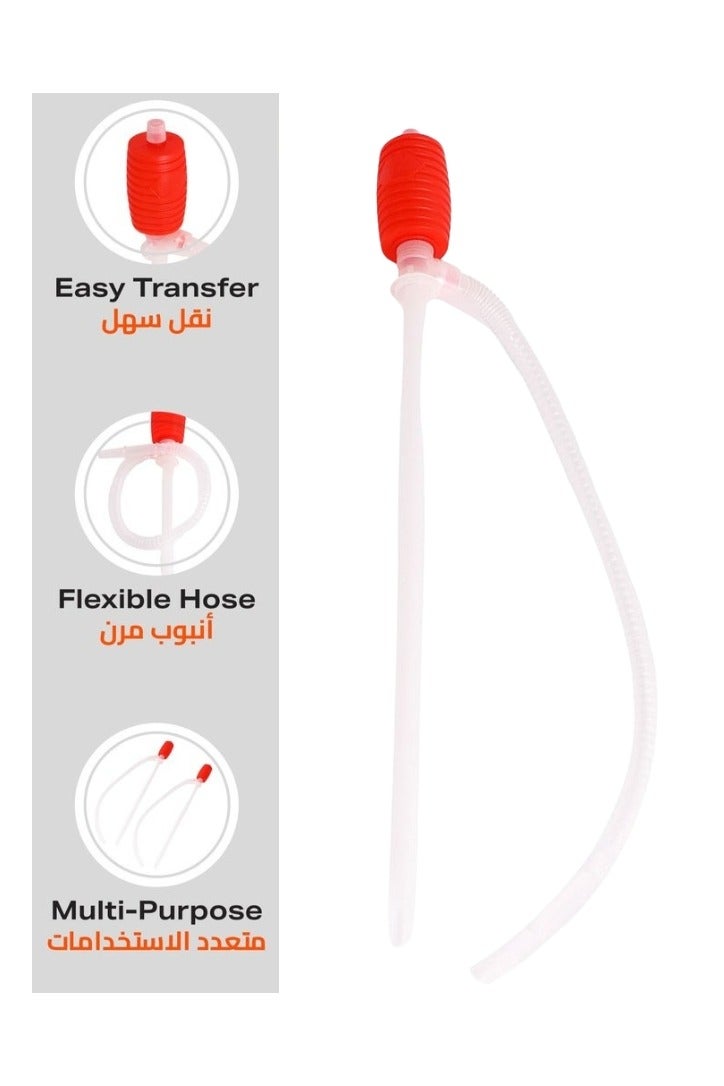 1pcs Hand Siphon Pump- Manual Operation Portable Lightweight Durable High Flow Multi-Purpose Hand drum Liquid Fluid Transfer Pump for Fuel Water Oil for Home Automotive Garden and Emergency  - Image 1