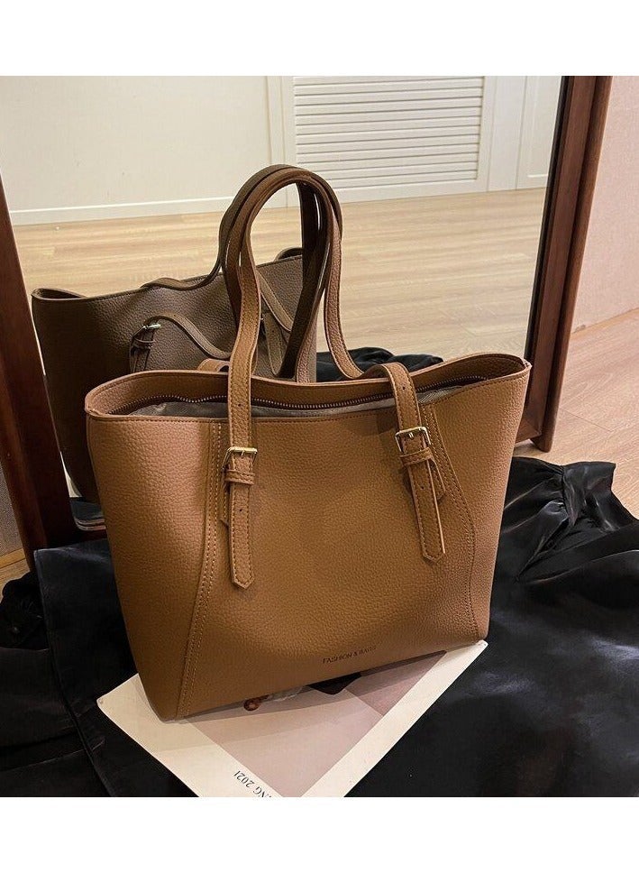 Imported hand and cross bag made of soft leather