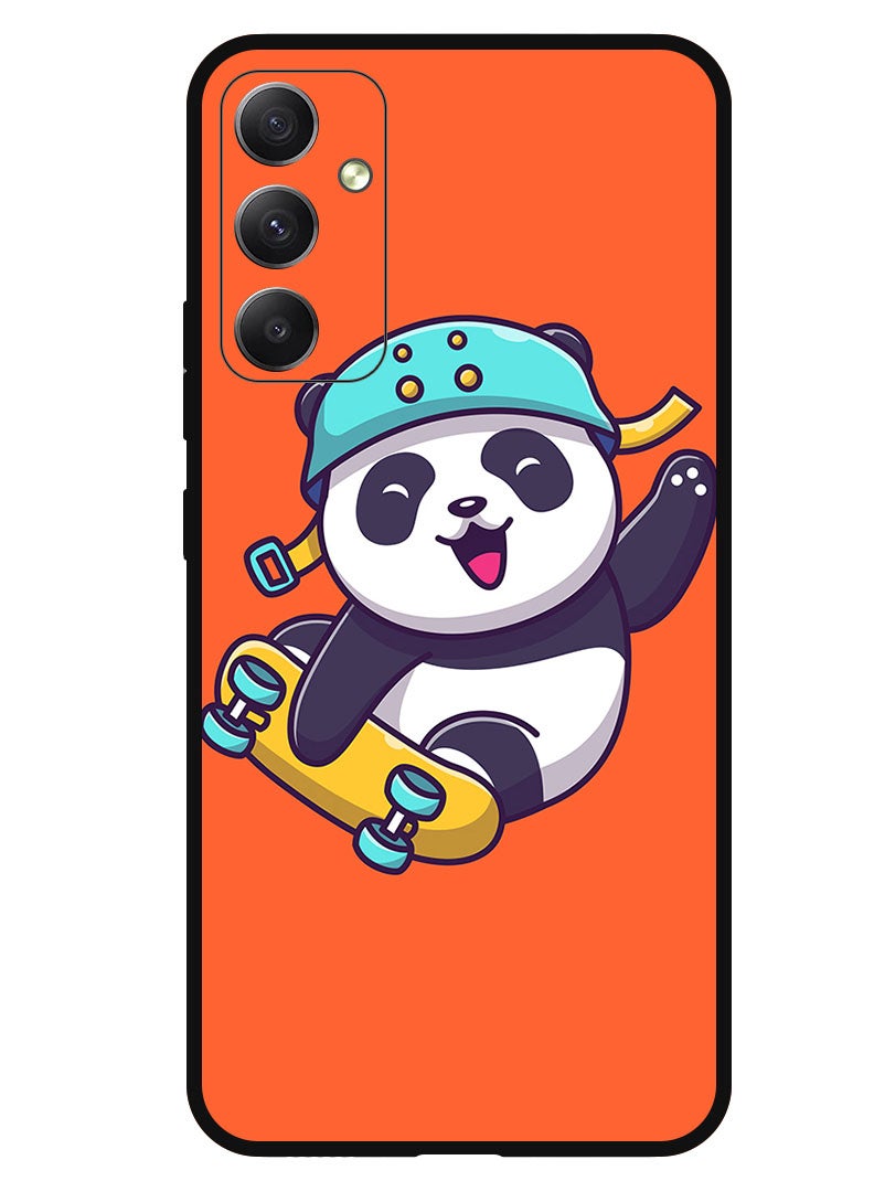 Theodor Protective Case Anti Scratch Shock Proof Bumper Cover For Samsung Galaxy A05s Skiing Panda - Image 1