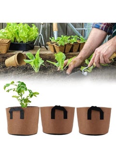 Generic 3 Gallon Grow Bags,5pcs Non Woven Aeration Fabric Pots with Durable Handles, Planter Bags, Gardening Pots Garden Planting Bag  - Image 4