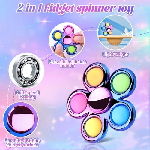 GIGILLI Pop Fidget Spinner Sensory Fidget Toys Adults Kids 4812 with Autism ADHD Easter Gifts for Kids Anxiety Toys Stress Relief Boy Easter Basket Stuffers Party Favors Classroom Prizes - Image 5