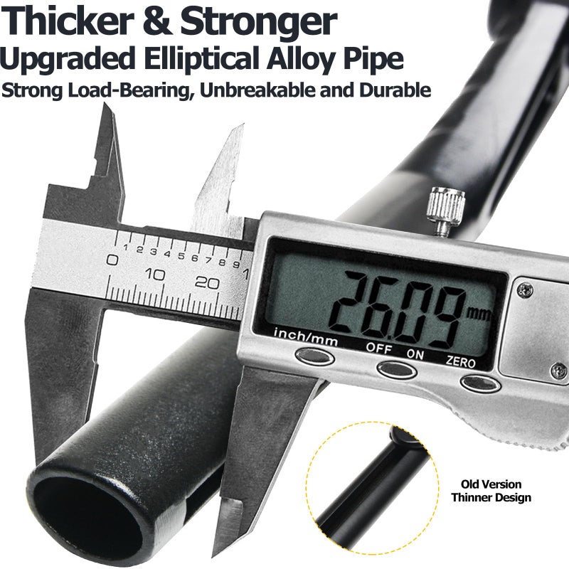 TOPCABIN حامل دراجة من سبائك الألمنيوم TOPCABIN - قابل للتعديل، تركيب جانبي/مركزي للخلف للدراجات البالغة 24-29 بوصة (أسود) - Image 3