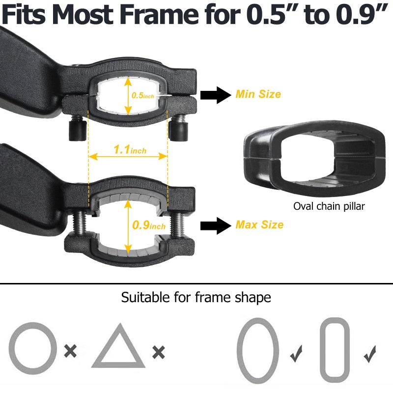TOPCABIN حامل دراجة من سبائك الألمنيوم TOPCABIN - قابل للتعديل، تركيب جانبي/مركزي للخلف للدراجات البالغة 24-29 بوصة (أسود) - Image 5