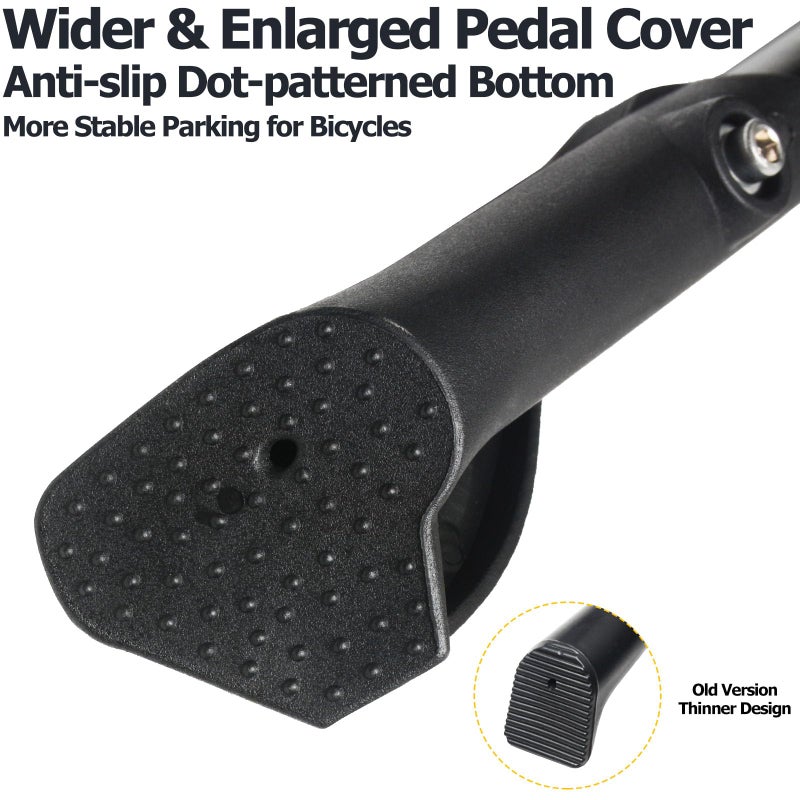 TOPCABIN حامل دراجة من سبائك الألمنيوم TOPCABIN - قابل للتعديل، تركيب جانبي/مركزي للخلف للدراجات البالغة 24-29 بوصة (أسود) - Image 4