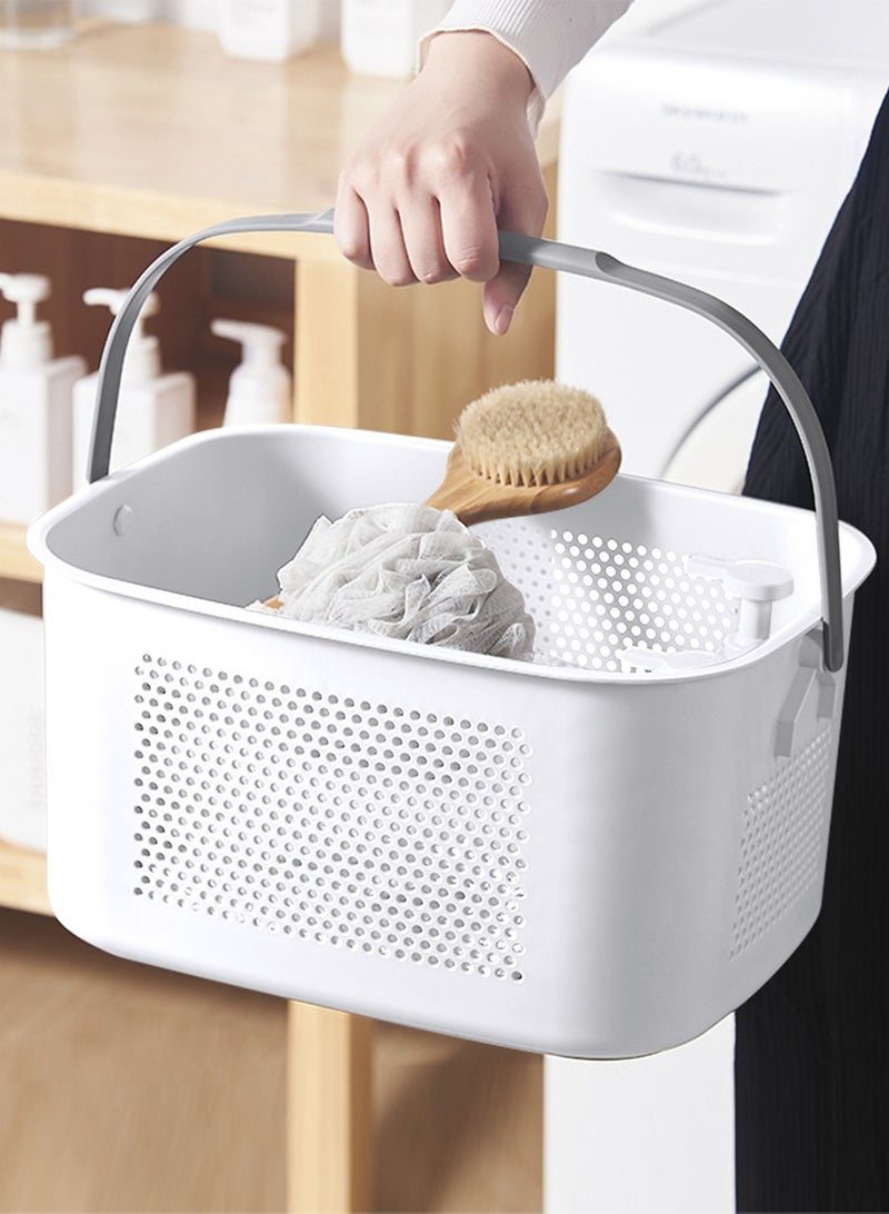 أوربازار حقيبة سلة غسيل كبيرة سعة 26 لتر، سلة ملابس متسخة، سلة غسيل مع مقبض، دلو تخزين لعبة، متين ومناسب للحمام، غرفة النوم، الشرفة، الحمام، غرفة المعيشة - Image 1