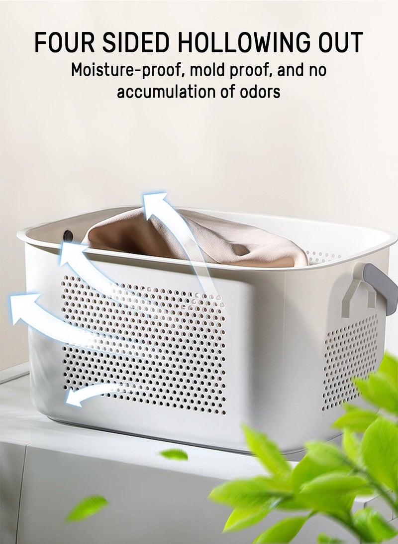 أوربازار حقيبة سلة غسيل كبيرة سعة 26 لتر، سلة ملابس متسخة، سلة غسيل مع مقبض، دلو تخزين لعبة، متين ومناسب للحمام، غرفة النوم، الشرفة، الحمام، غرفة المعيشة - Image 5