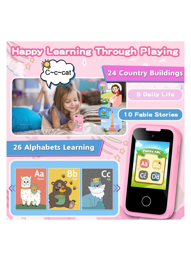 general Girls Toys for Kids Smartphone, 2.8 inch Touch Screen Toddler Learning Phone with Dual Camera, Games, Music Player, 8G SD Card - Image 5