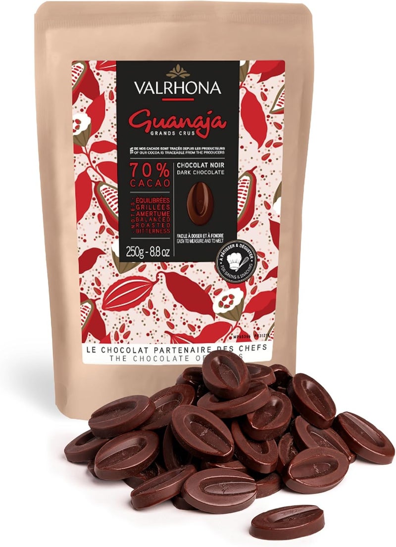 VALRHONA أقراص الشوكولاتة الداكنة 70% من فالروهنا غواناجا - Image 1