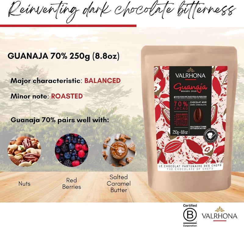 VALRHONA أقراص الشوكولاتة الداكنة 70% من فالروهنا غواناجا - Image 2