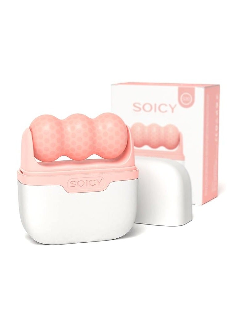 SOICY Ice Roller Face Eye and Body Massage Pink Color - Image 1