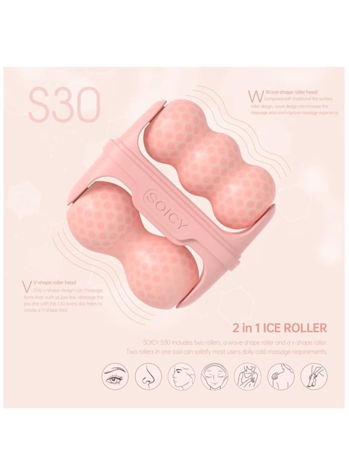 SOICY Ice Roller Face Eye and Body Massage Pink Color - Image 2