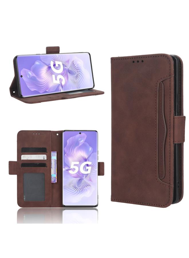 زبون جراب هاتف Honor 80 5G مصنوع من جلد العجل مع فتحات للبطاقات - Image 1