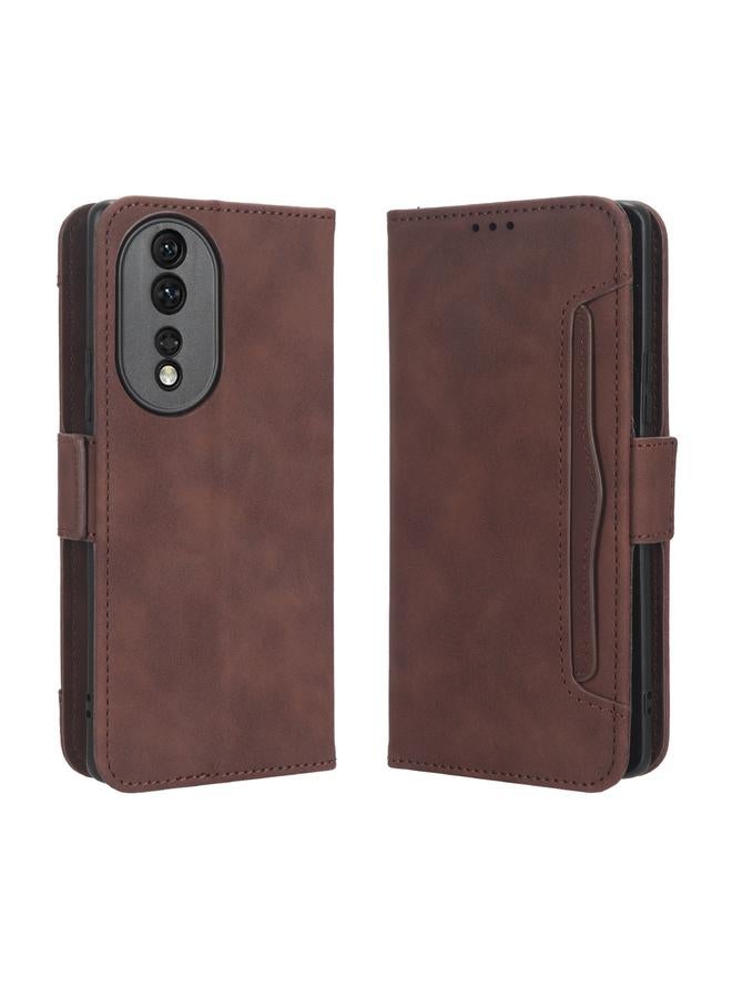 زبون جراب هاتف Honor 80 5G مصنوع من جلد العجل مع فتحات للبطاقات - Image 2