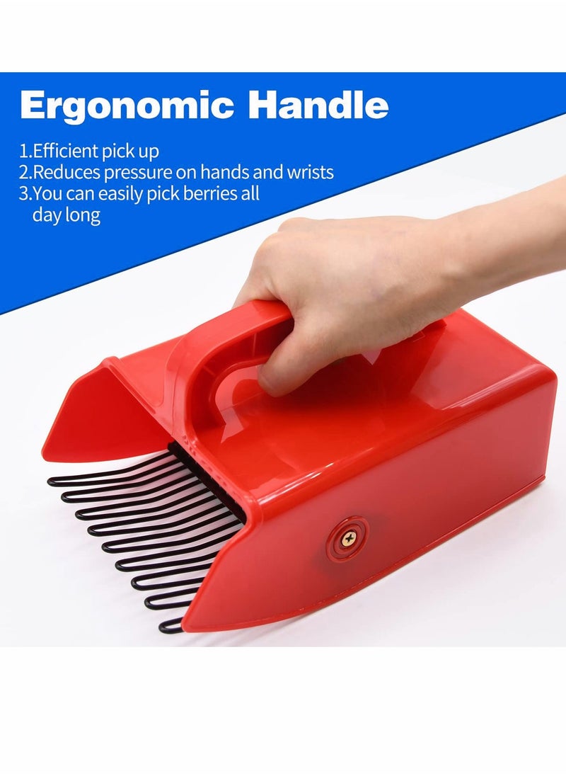 SYOSI - Berry Picker Portable Handheld Scoop Comb Tool Fruit Foraging Harvesting Collector with Ergonomic Soft Touch Handle Reinforced Coated Teeth for Cranberries Blueberries lingonberries Blackberries - Image 1