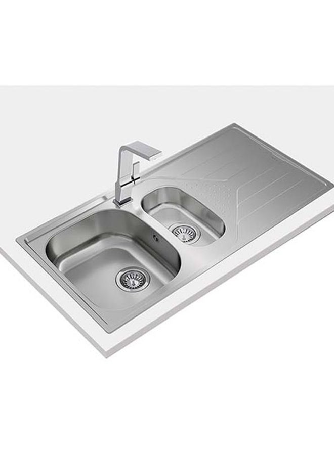 TEKA Universe 60 T-Xp 1½B 1D Inset Reversible Stainless Steel 1 Bowl 1 Drainer Sink Stainless Steel 1000x500x160mmmm - Image 3