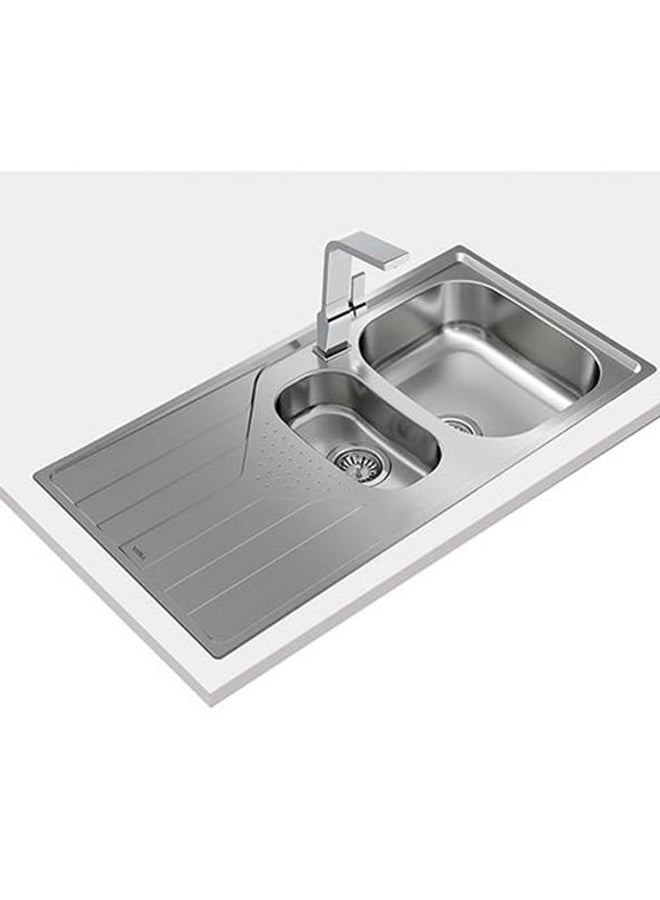 TEKA Universe 60 T-Xp 1½B 1D Inset Reversible Stainless Steel 1 Bowl 1 Drainer Sink Stainless Steel 1000x500x160mmmm - Image 1