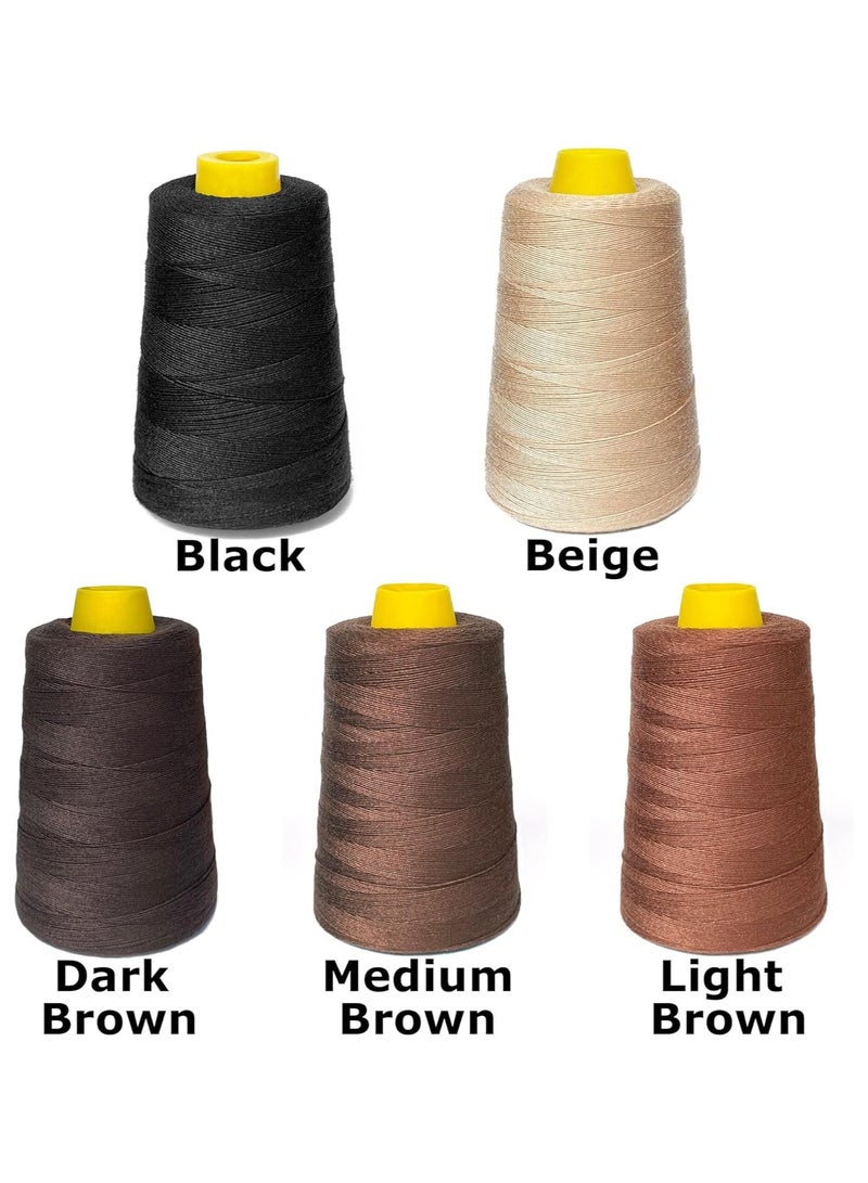 Estelle e estelle Roll Polyester Thread, Heavy Duty Thread, 5000Yard/Reel, Nylon Sewing Thread for Weaves,  Hair weaving, Upholstery, Outdoor Market, Drapery, Leather, Beading, Crafts  - Image 3