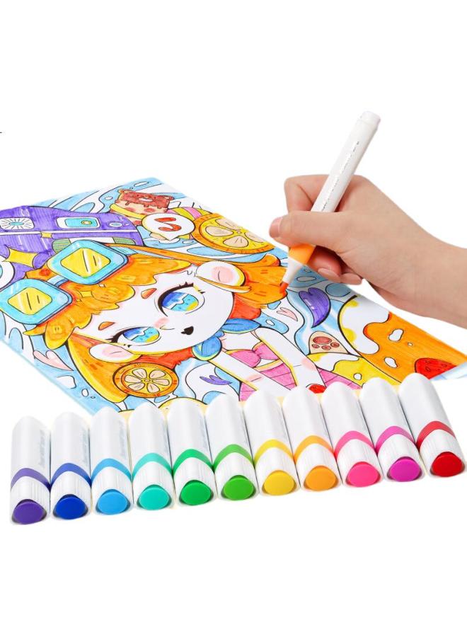 M.G M&G Stationery 48-Color Washable Watercolor Markers, Children'S Triangular Handle, Face Paint Doodle Pens, Student Art Drawing Safety, Birthday Gift, Acp901Aw - Image 1