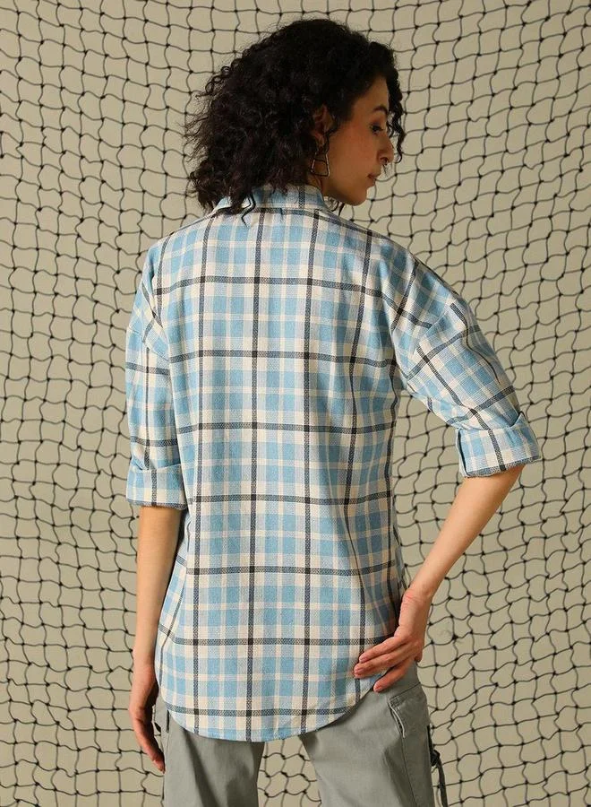 Hubberholme Checked Regular Fit Spread Collar Shirts by Styli