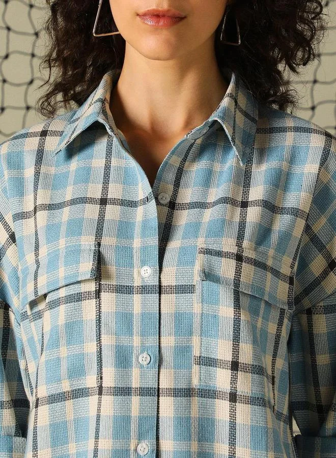 Hubberholme Checked Regular Fit Spread Collar Shirts by Styli