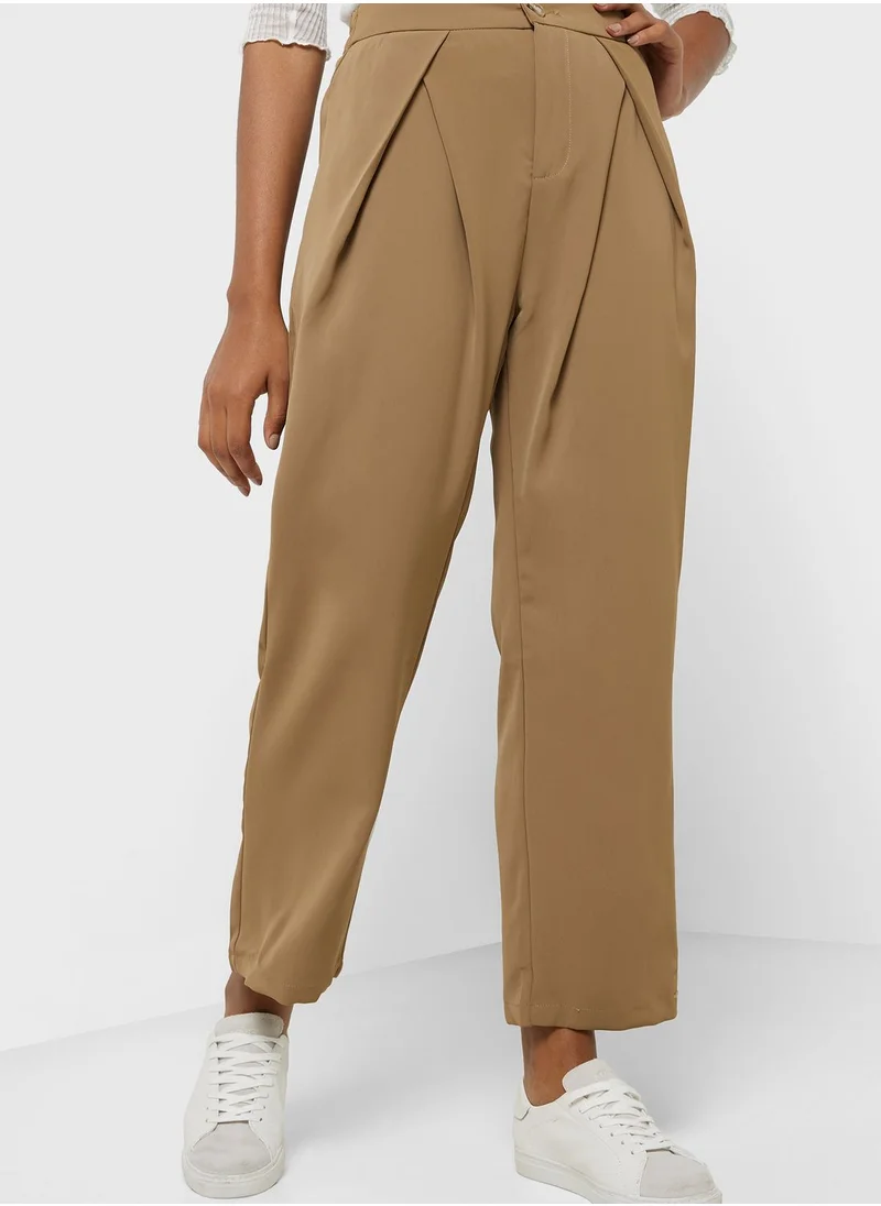 ELLA High Waist Pleat Detail Pants