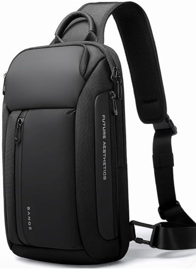 BANGE Waterproof And Durable Messenger Bag, Men's Chest Bag Shoulder Bag Messenger Bag Men Backpack...  - Image 1