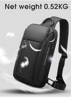 BANGE Waterproof And Durable Messenger Bag, Men's Chest Bag Shoulder Bag Messenger Bag Men Backpack...  - Image 3