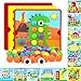 AluAbi Button Art Toys for Toddlers 35 Years OldEducational Color Matching Mosaic Pegboard Fine Motor Skills GameEarly Preschool Learning Crafts Activity for Boys GirlsGifts for Kids Ages 3 - Image 3
