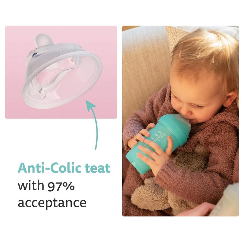 Herobility Double Anti-Colic Silicone Nipples, Baby Bottle Teats, Breast Like Shaped Nipples - Fits 's & Eco Baby Bottles | Pack of 2 (Extra Large Size) - Image 2