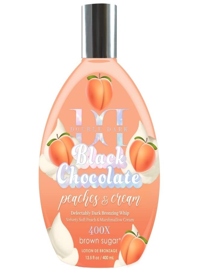 Brown Sugar Peaches & Cream 400X Double Dark Black Chocolate Bronzing Whip Tanning Lotion – Ultra Rich Skin Softening Formula for Deep, Long-Lasting Color – 13.5 oz - Image 1