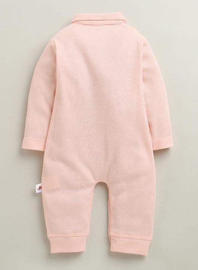 BUMZEE Baby Girls Cotton Full Sleeves Fancy Sleepsuit/Rompers Pink - 3-6 Months (Peb10791C-pnk) - Image 3