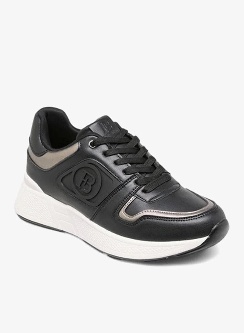 Flora Bella By Shoexpress Women Logo Embossed Sneakers with Lace-Up Closure